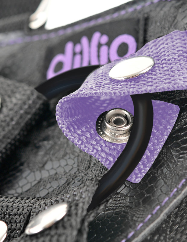 Fallo realistico Dildo indossabile vaginale anale  imbragatura strap on dillio harnes purple