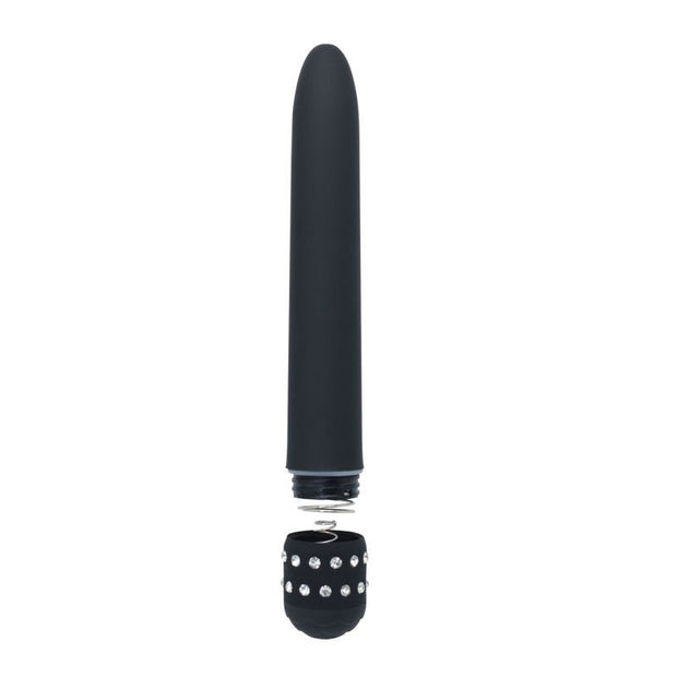Vibratore vaginale stimolatore fallo vibrante mini slim black classic nero diamond