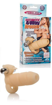 Guaina fallica indossabile anello fallico vibrante prolunga per il pene 4 Way Arouser Beaver