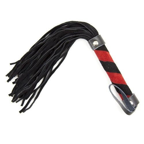 Frusta a frange line whip black red frustino bondage fetish sadomaso sexy nero