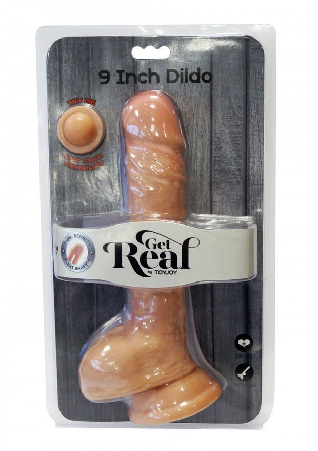 Fallo vaginale dildo get real dual density 9 con testicoli