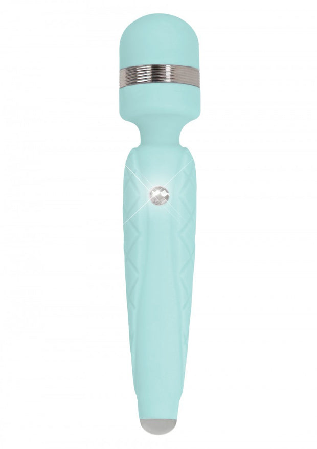 Stimolatore ricaricabile wand vibratore vaginale per clitoride in silicone blu
