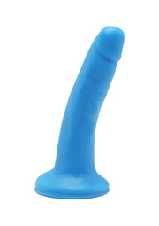 Fallo vaginale anale con ventosa Happy Dicks Dong 6 Inch blu