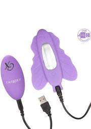 Vibratore stimolatore in silicone viola fallo vibratore vaginale con telecomando