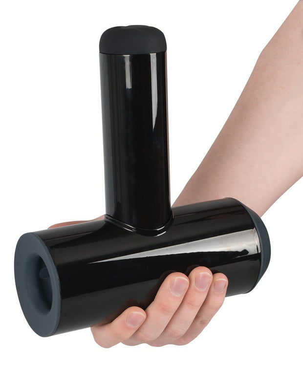 masturbatore automatico stimolatore per pene nero ricaricabile vibrante black