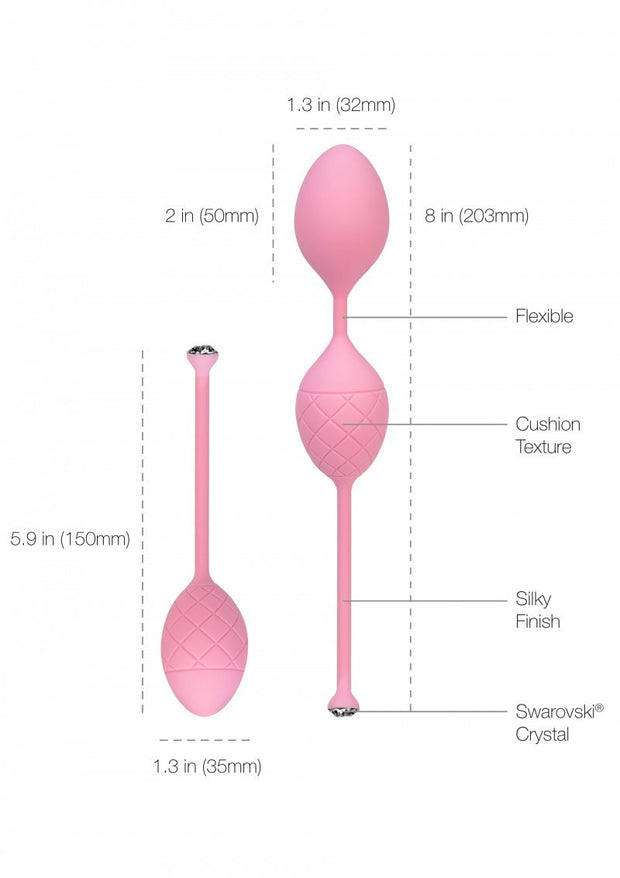 Palline vaginali stimolatore pavimento pelvico ovetto vibrante geisha kit 2 pz