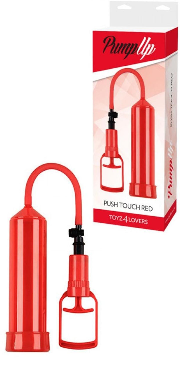 Pompa per allungare il pene sviluppatore pump up push touch Rosso