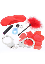 kit giochi erotici vibratore anello fallico frustino dado manette