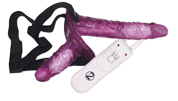 Vibratore doppio strap on vibrating duo