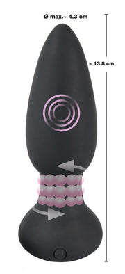 Vibratore Rotating Plug nero
