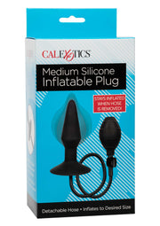 Plug anale nero in silicone gonfiabile Inflatable medium