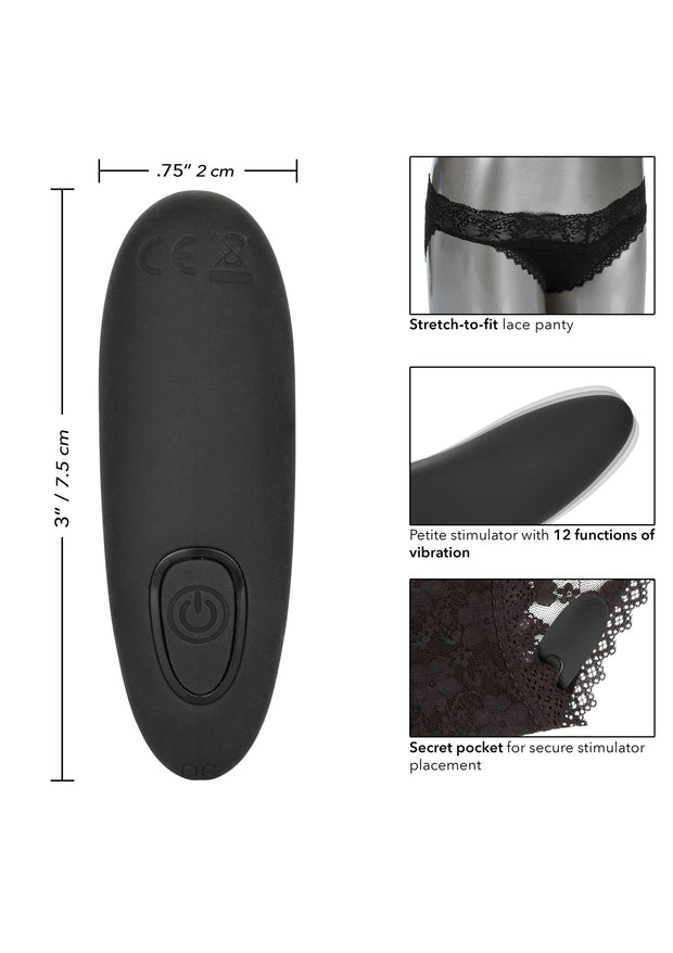 Slip vibrante in pizzo con telecomando S/M