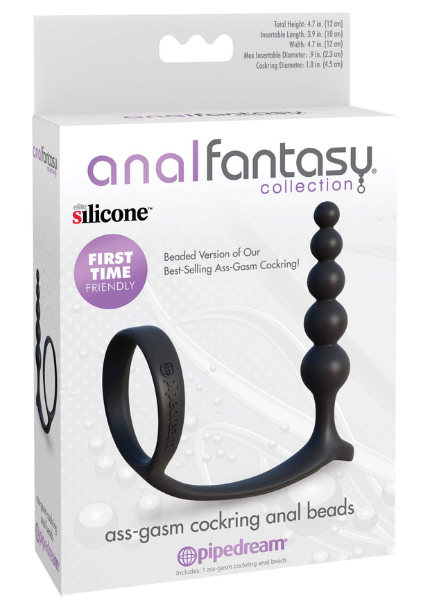 Fallo anale con anello fallico AssGasm Cockring Anal Beads