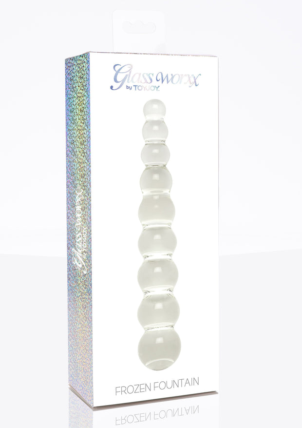 Stimolatore vaginale anale in vetro Frozen Fountain