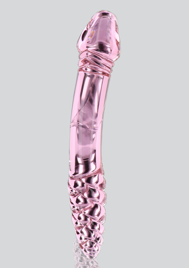 Fallo doppio vaginale anale Rhinestone Scepter in vetro