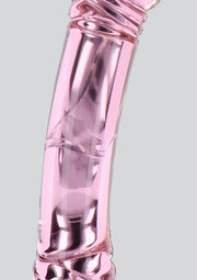 Fallo doppio vaginale anale Rhinestone Scepter in vetro