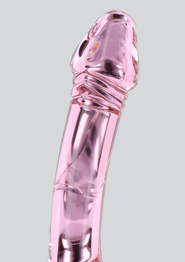 Fallo doppio vaginale anale Rhinestone Scepter in vetro