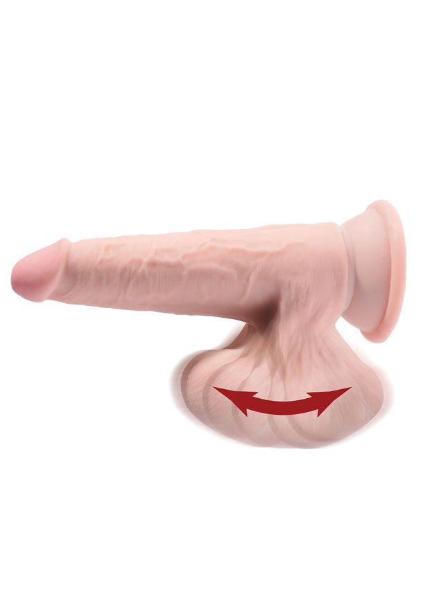 Fallo realistico con ventosa e testicoli 3D Cock Swinging Balls 6 Inch