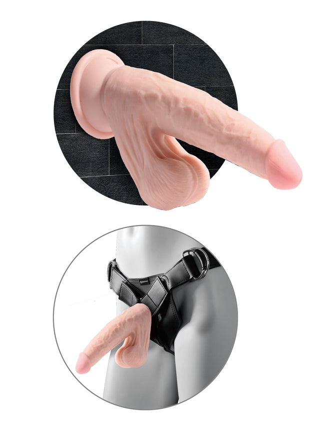 Fallo realistico con ventosa e testicoli 3D Cock Swinging Balls 6 Inch