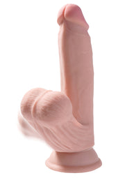 Fallo vaginale anale realistico 3D Cock Swinging Balls 7 Inch