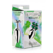 plug anale in acciaio lucky clover gem small anal plug