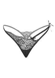 Perizoma donna in pizzo nero Gina spicy V-string