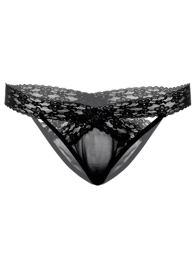 Slip donna nero trasparente Alessandra crotchless panty