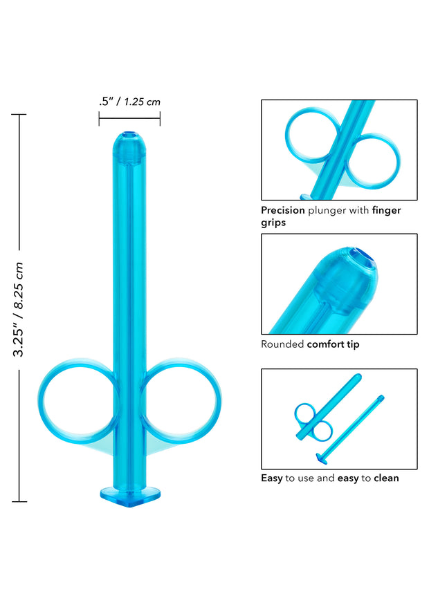 Siringa vaginale anale dispenser per lubrificante blu