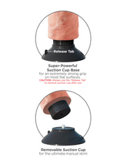 Vibratore realistico con ventosa e testicoli king cock 8 vibrating