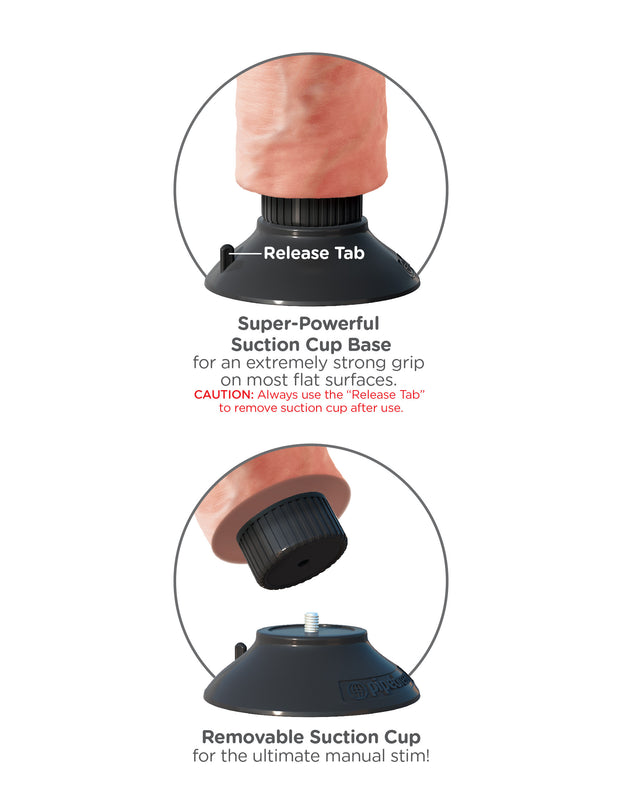 Vibratore realistico con ventosa e testicoli king cock 8 vibrating