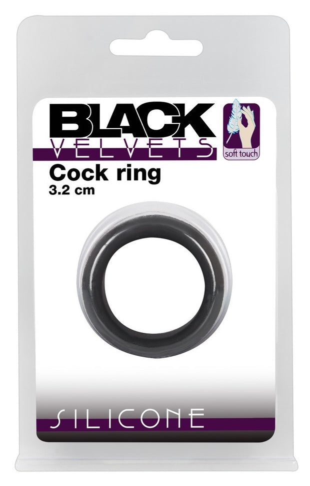 Anello fallico in silicone nero ritardante Cock Ring