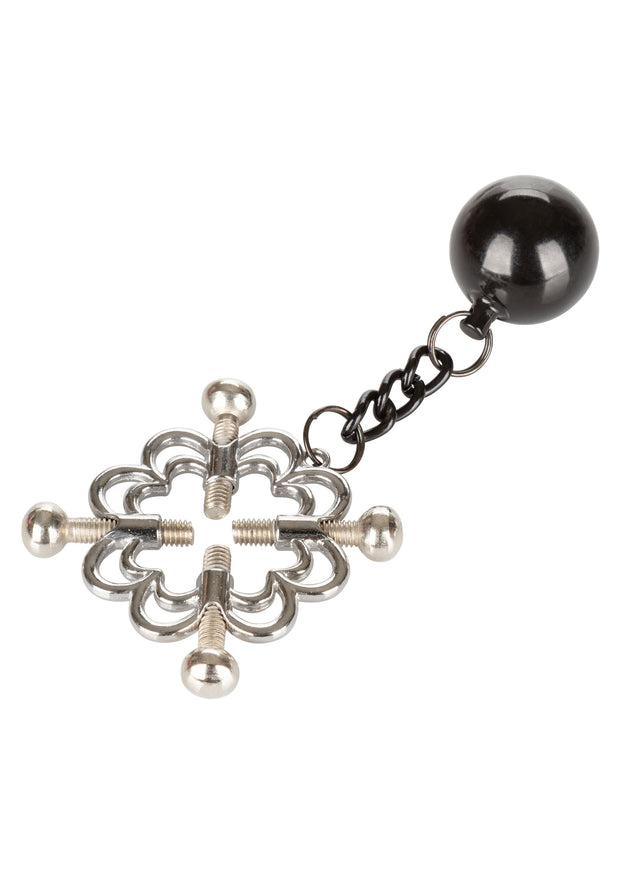 Pinze per capezzoli bondage 4-Point Weighted Nipple Press