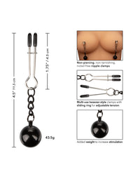 Pinze per capezzoli bondage Weighted Tweezer NippleClamps