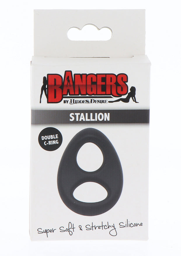 Anello fallico doppio Soft Silicone Stallion C-Ring
