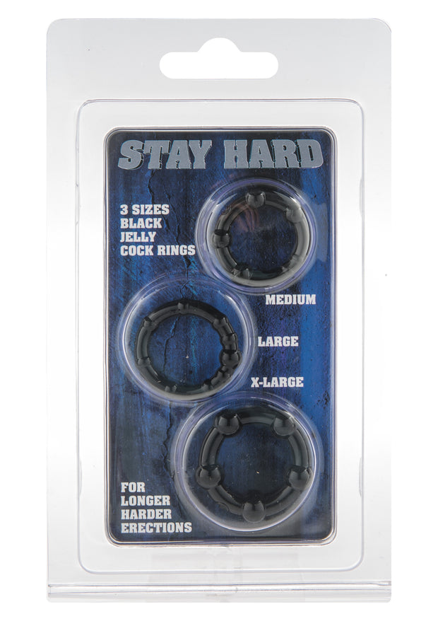 Anello pene set Stay Hard - Three Rings